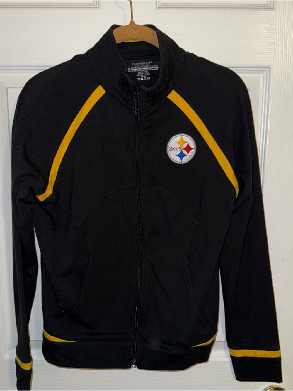 Reebok Black Jacket with Yellow Trim - Picture 2 of 7
